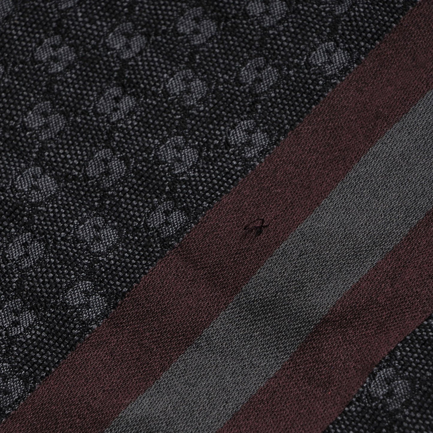 Wool Silk GG Monogram Web Verbier Fringe Scarf Charcoal