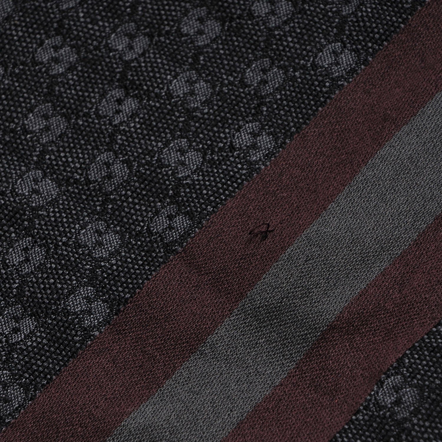 Gucci Wool Silk GG Monogram Web Verbier Fringe Scarf Charcoal 6 of 9