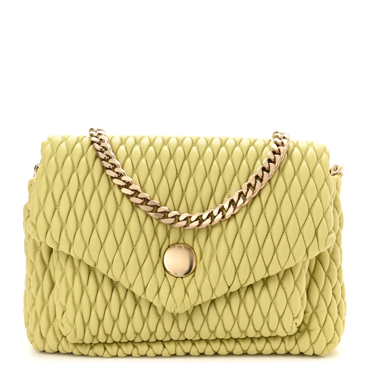 Proenza Schouler Lambskin Quilted PS Harris Small Shoulder Bag Pale Green 1 of 10