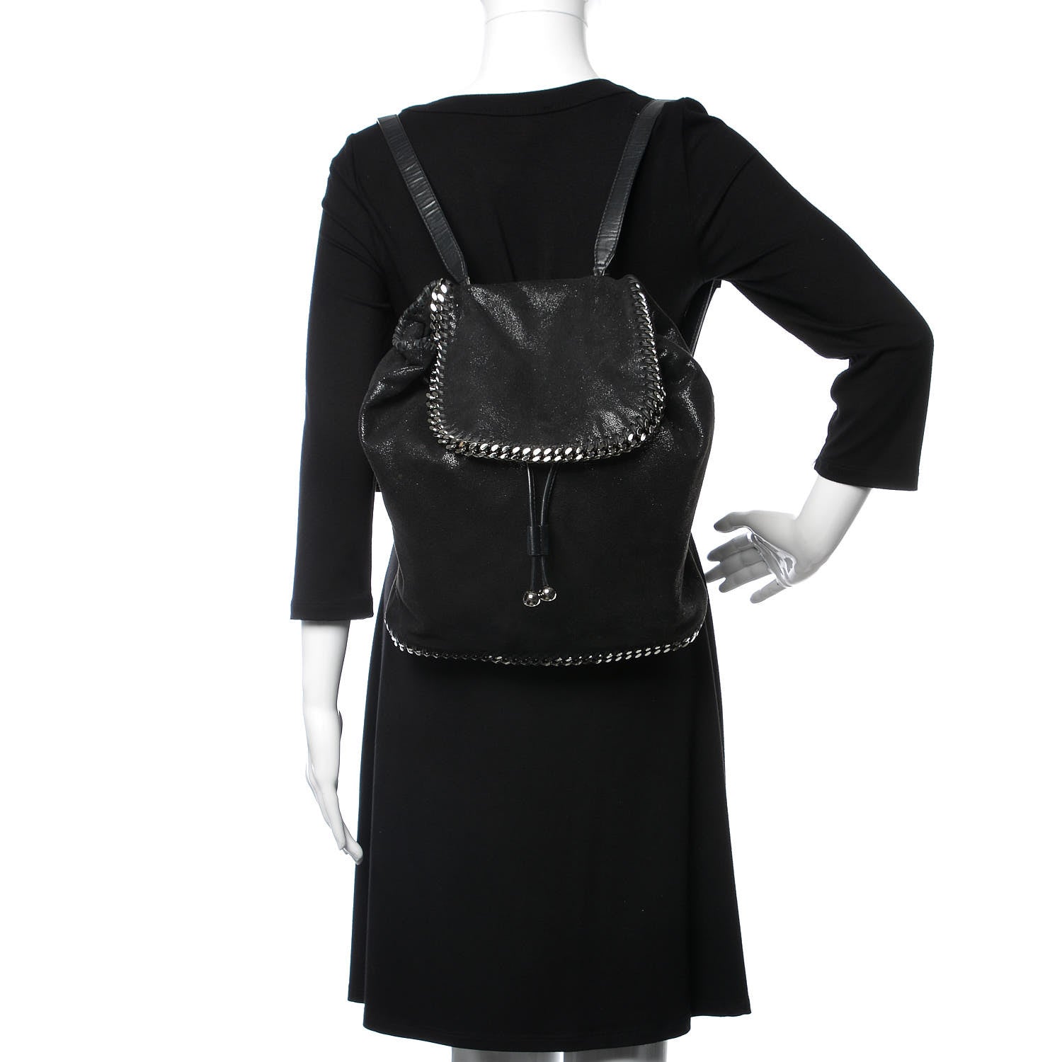 Stella McCartney Shaggy Deer Falabella Backpack Black 2 of 9