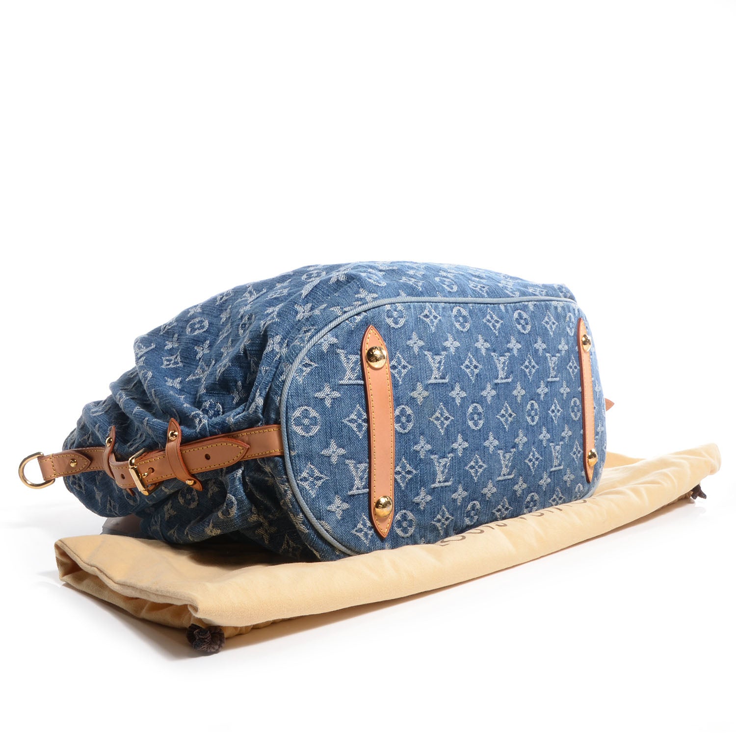 Louis Vuitton Denim Mahina XL Blue 4 of 7