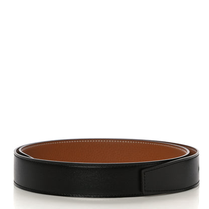 Hermes Box Togo 32mm Belt Strap 85 Black Gold 2 of 9
