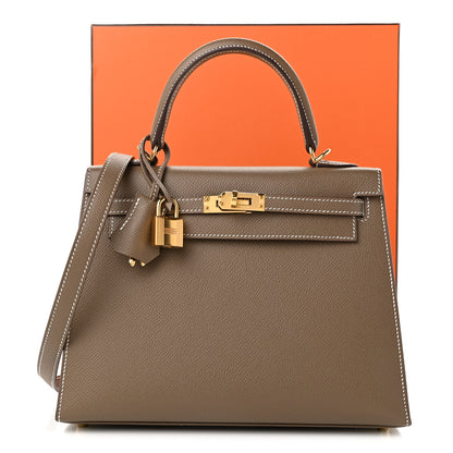 Hermes Epsom Kelly Sellier 25 Etoupe 11 of 11