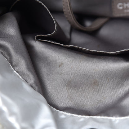 Chanel Vinyl Mohair Trimmed CC Bonbons Tote Silver 8 of 16