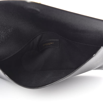 Saint Laurent Grain De Poudre Uptown Pouch Black 5 of 7