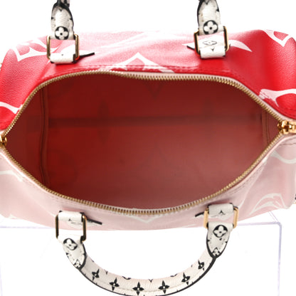 Louis Vuitton Monogram Giant Speedy Bandouliere 30 Rouge 5 of 11