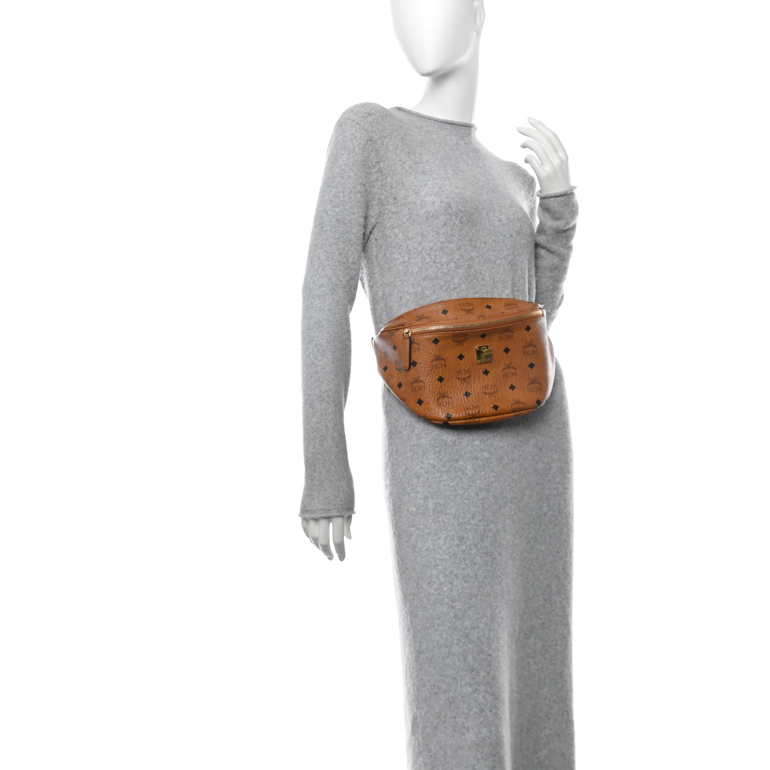 MCM Visetos Stark Belt Bag Cognac 2 of 9