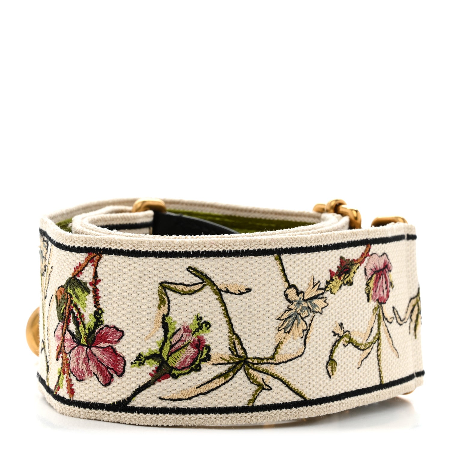 Christian Dior Canvas Embroidered Toile de Jouy Shoulder Strap White Multicolor 2 of 5