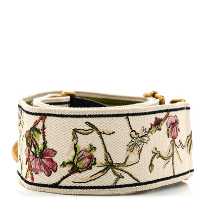 Christian Dior Canvas Embroidered Toile de Jouy Shoulder Strap White Multicolor 2 of 5