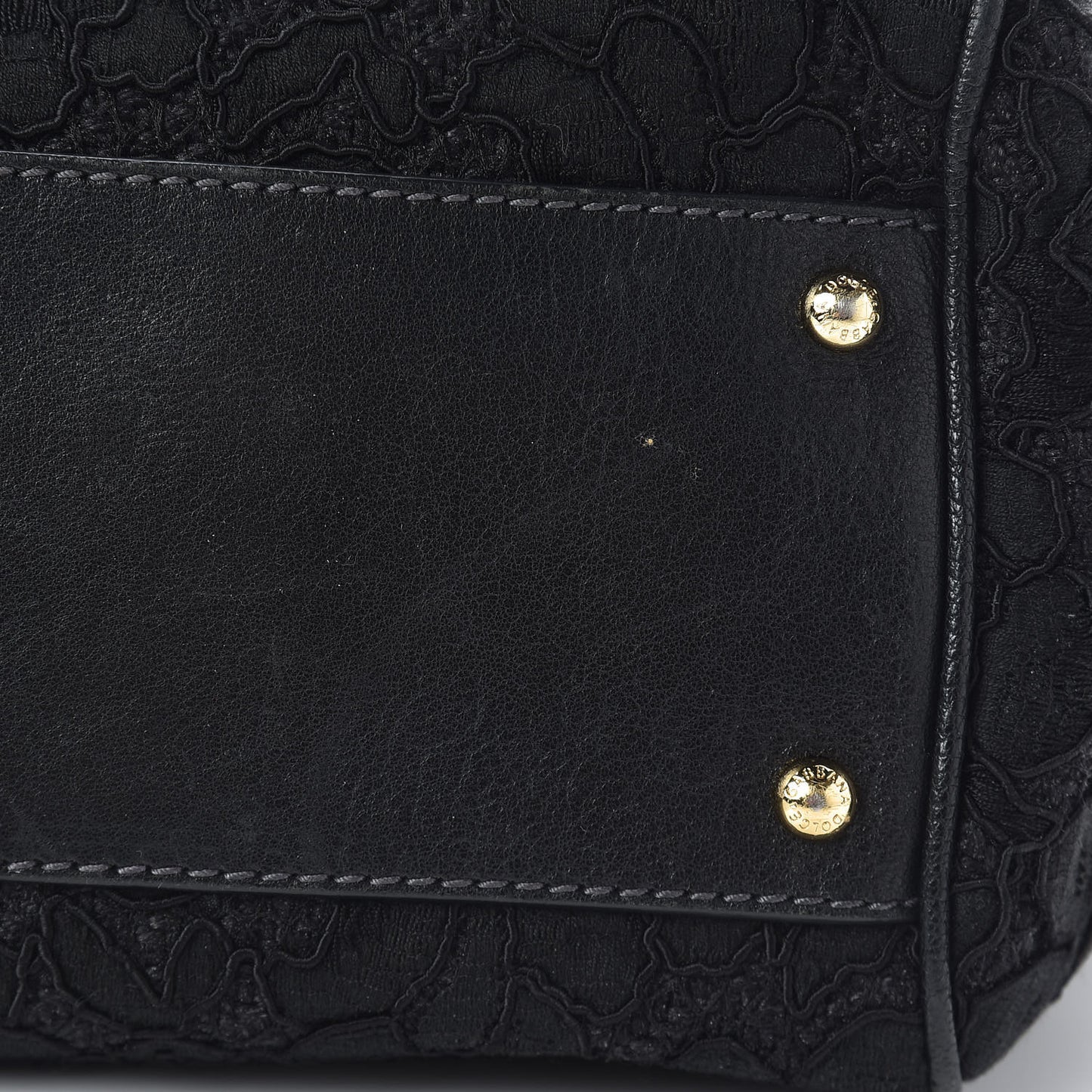 Calfskin Lace Large Miss Sicily Satchel Black