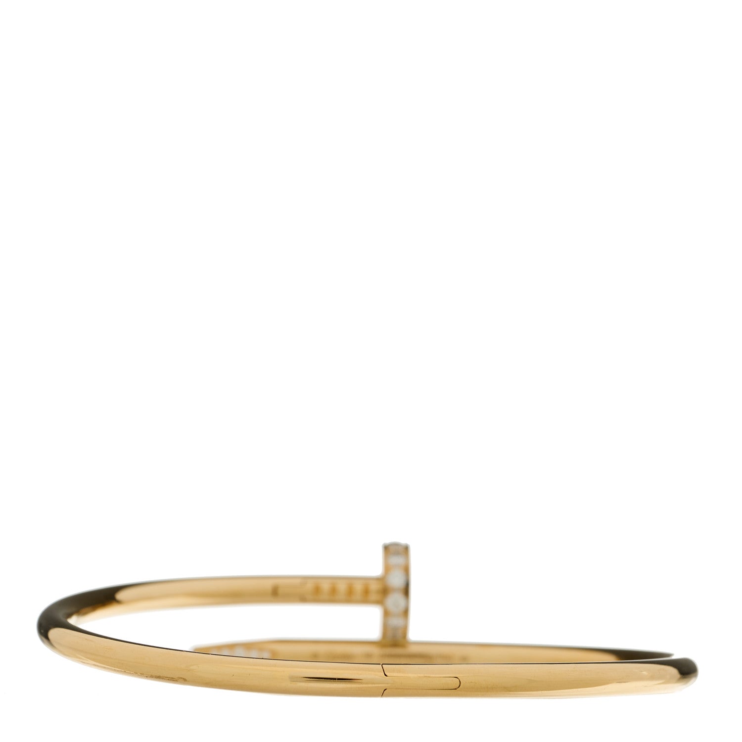 Cartier 18K Yellow Gold Diamond Juste Un Clou Bracelet 18 3 of 4