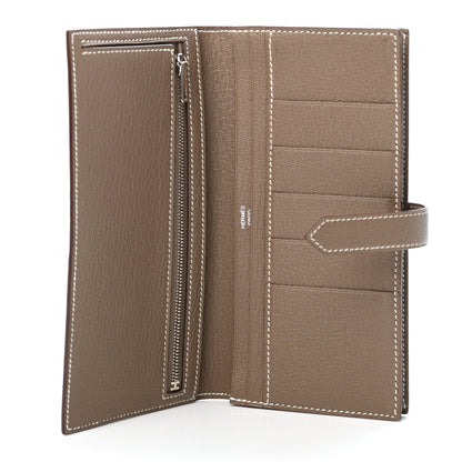 Hermes Chevre Mysore Bearn Gusset Wallet Etoupe 4 of 4