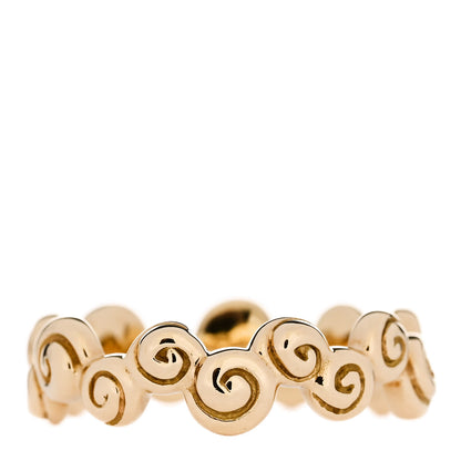 Tiffany 18K Yellow Gold Rosebud Band Ring 56 7.5 3 of 5