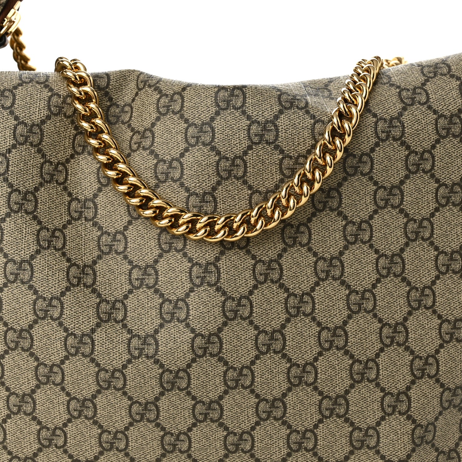 Gucci GG Supreme Monogram Large Linea A Hobo Light Brown 8 of 10