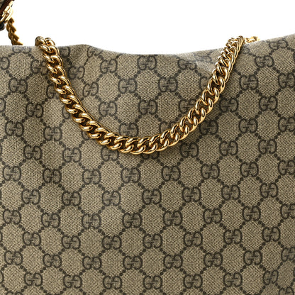 Gucci GG Supreme Monogram Large Linea A Hobo Light Brown 8 of 10
