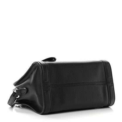 Alexander McQueen Pebbled Calfskin Mini Skull Padlock Zip Around Tote Black 3 of 10