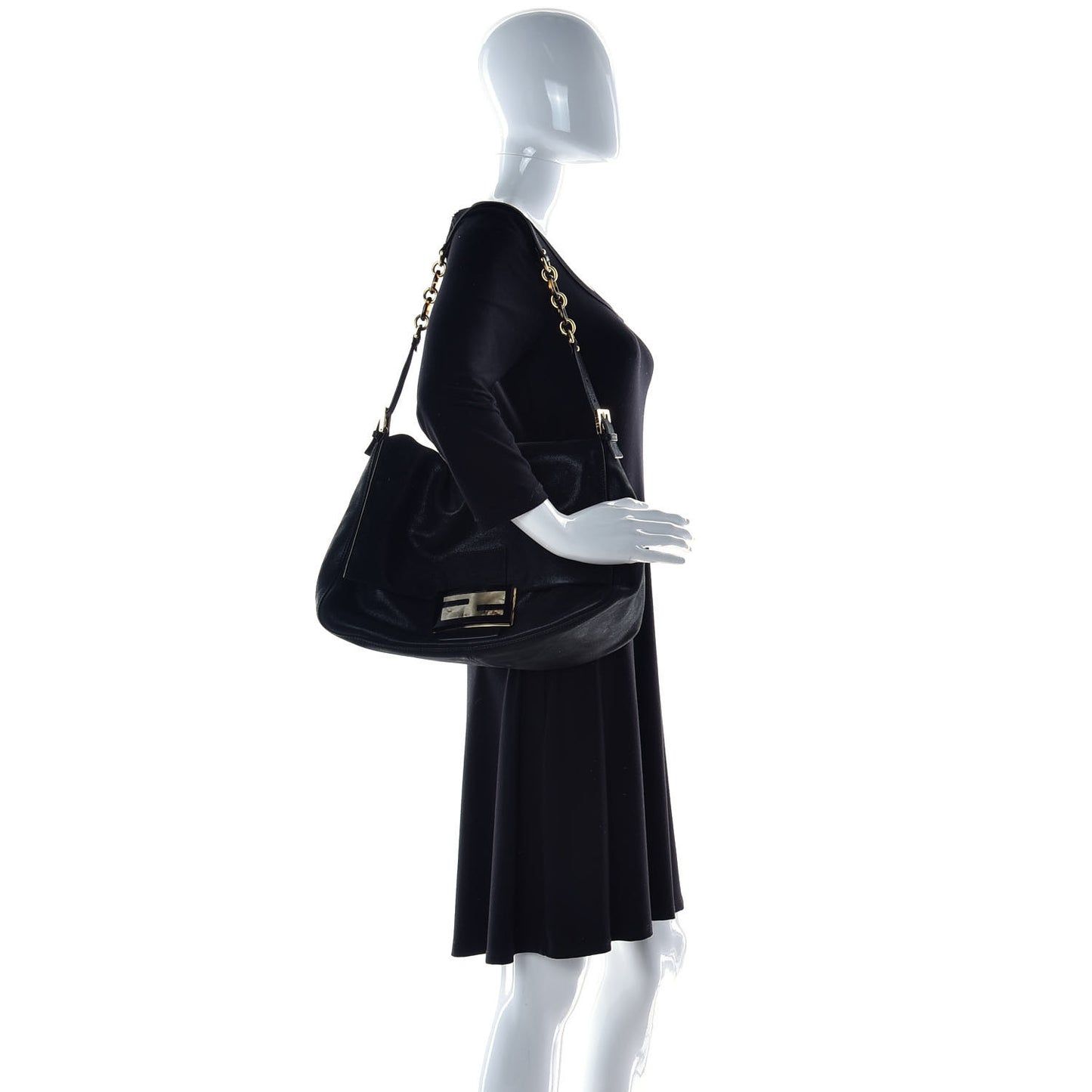 Vitello Savana Big Mama Baguette Black Tartaruga Natural