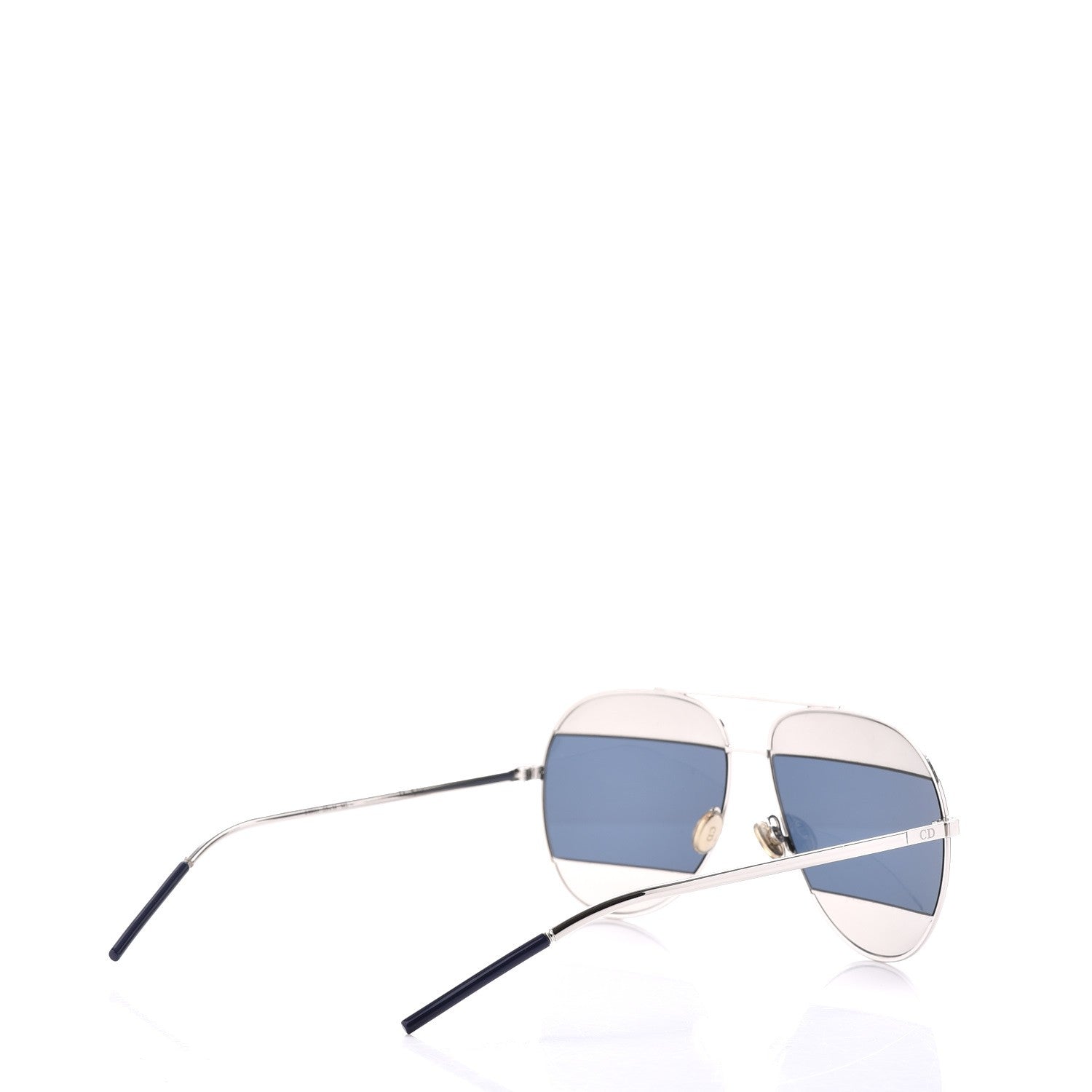 Christian Dior Split 1 Aviator Sunglasses Silver 4 of 7