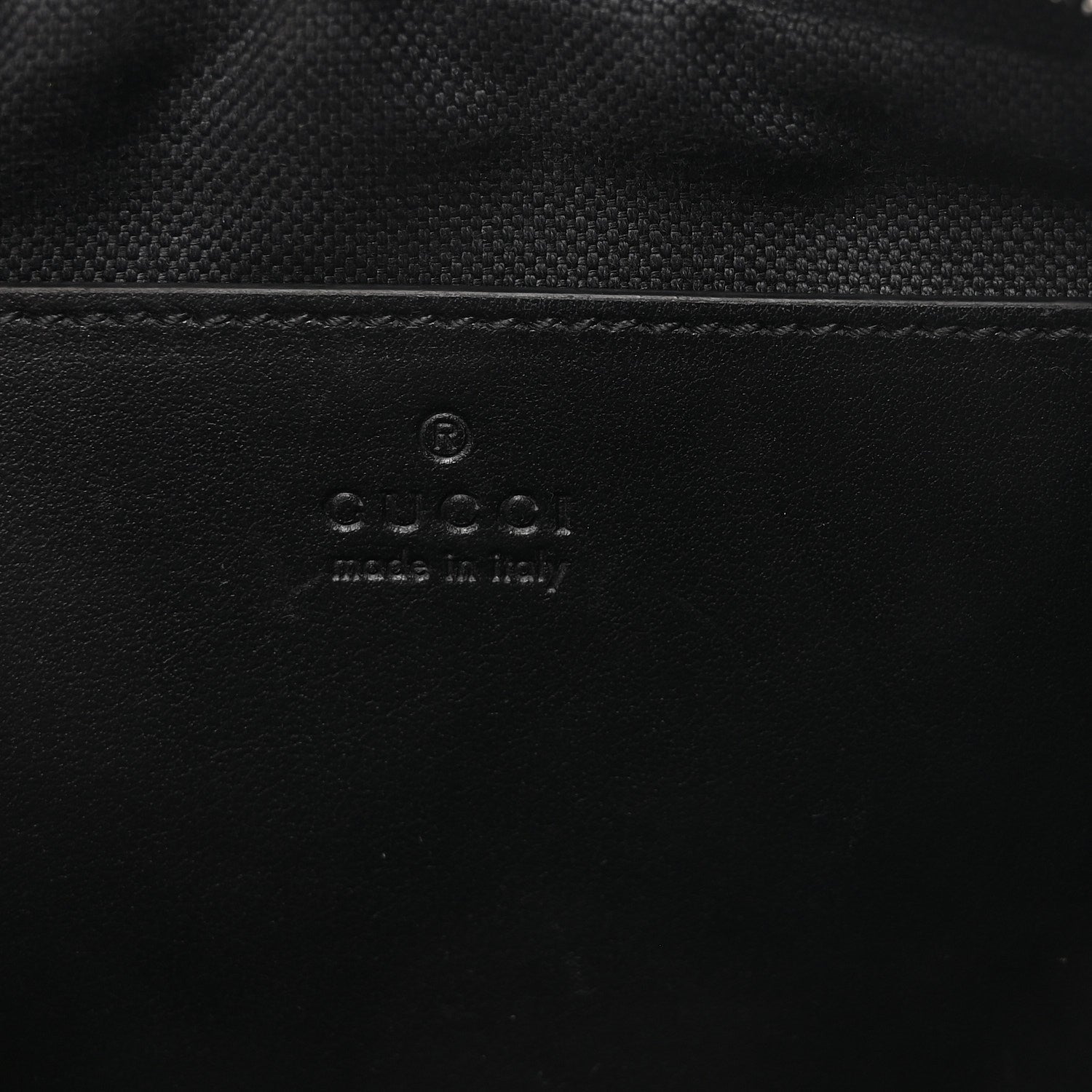 Gucci Calfskin Matelasse Monochrome Small GG Marmont Chain Shoulder Bag Black 6 of 9