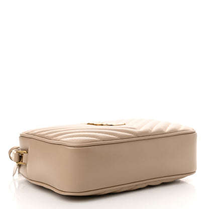 Saint Laurent Calfskin Matelasse Monogram Lou Camera Bag Dark Latte 4 of 13
