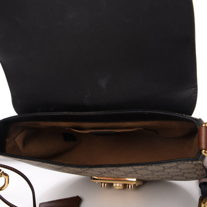 Gucci GG Supreme Monogram Web Medium Padlock Messenger Shoulder Bag Black 5 of 10