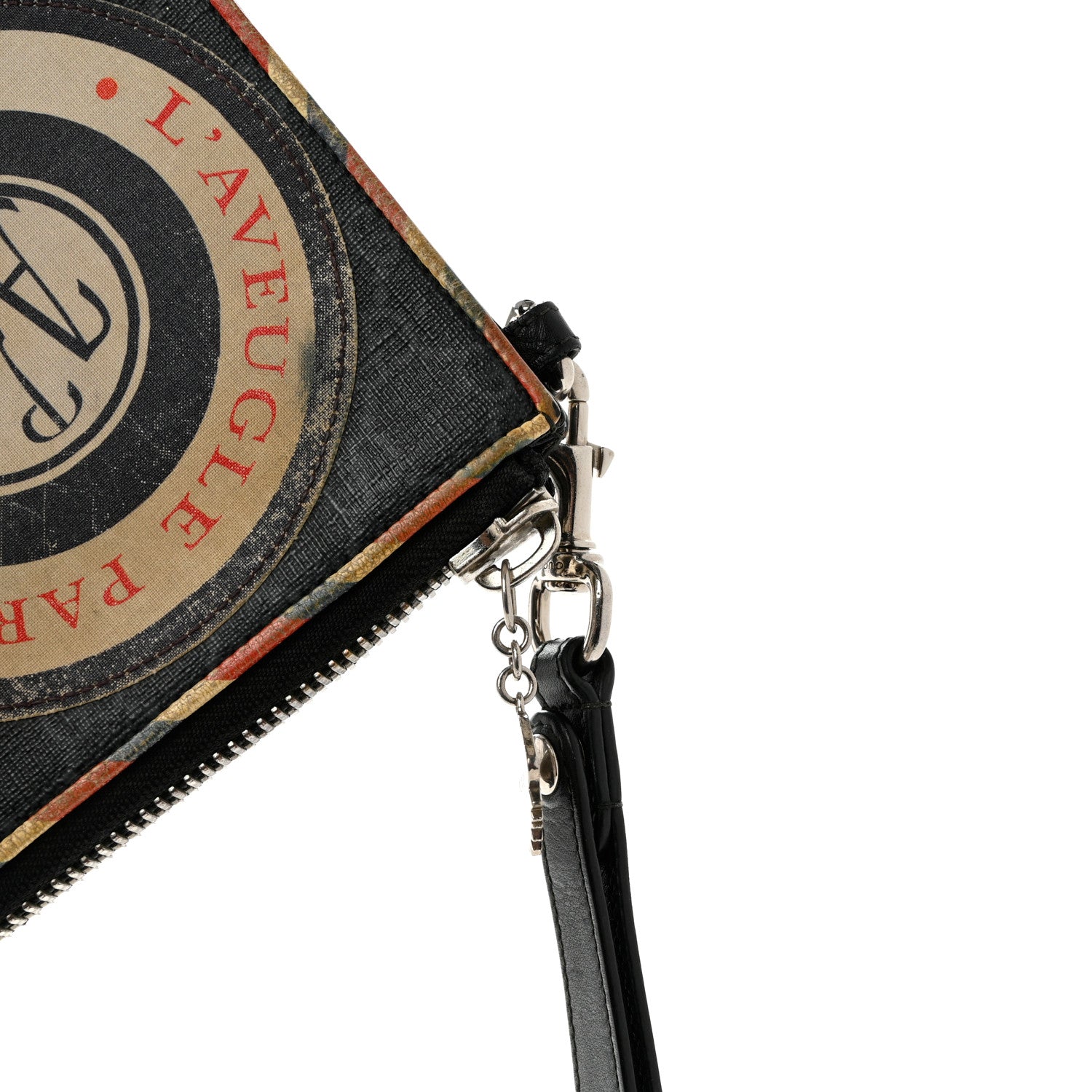 Gucci GG Supreme Monogram Night Courrier Zip Wristlet Pouch Black Multicolor 8 of 11