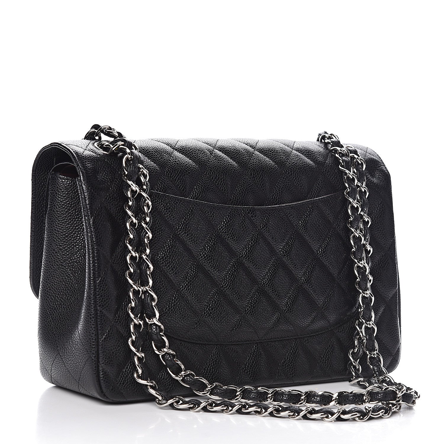 Chanel Caviar Quilted Jumbo Double Flap Black 3 of 11