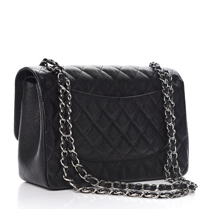 Chanel Caviar Quilted Jumbo Double Flap Black 3 of 11