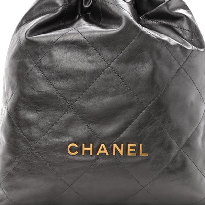Chanel Metallic Calfskin Quilted Chanel 22 Backpack Ruthenium 8 of 10