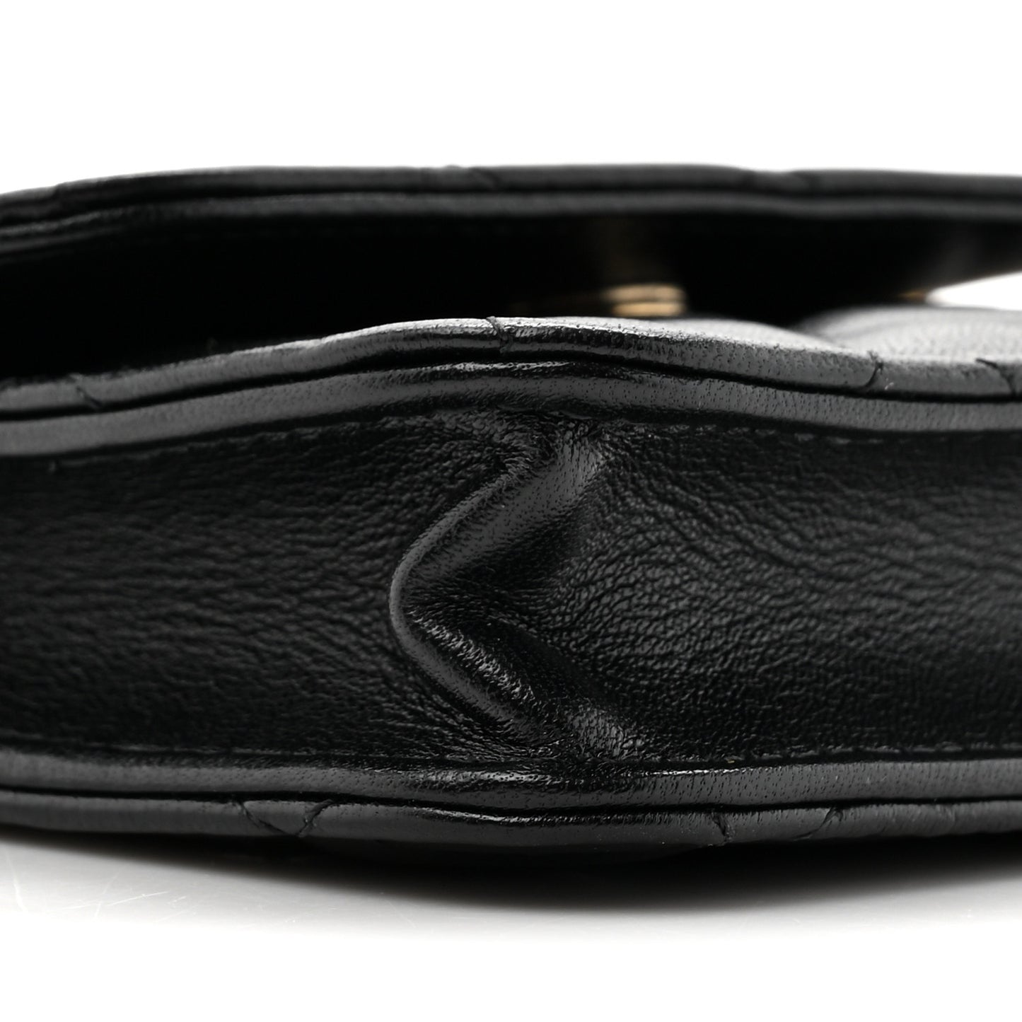 Lambskin Quilted Maxi Pearl Clutch With Chain Black
