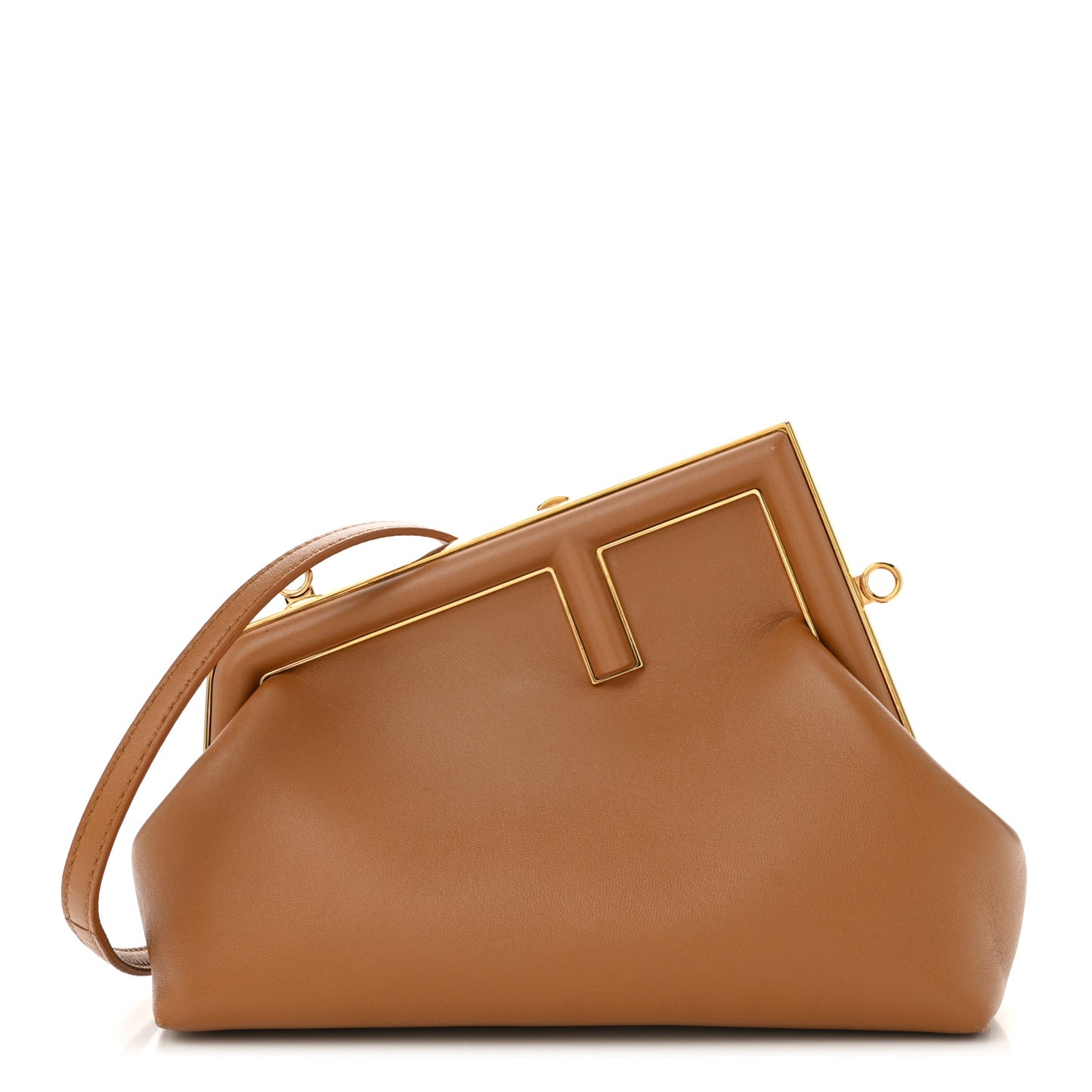 Shiny Nappa Small Fendi First Caramello