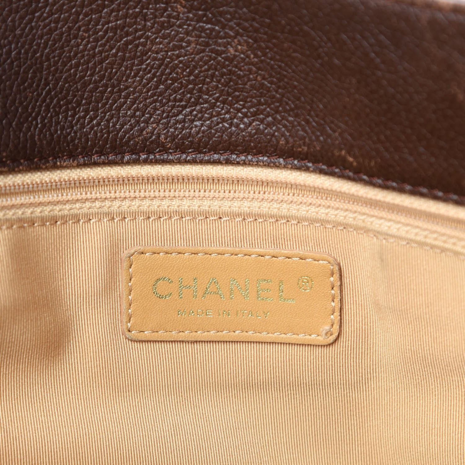 Chanel Calfskin Cerf Executive Shopper Tote Brown 19 of 21