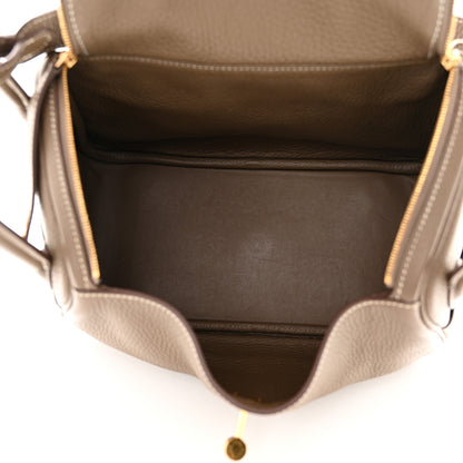 Hermes Taurillon Clemence Lindy 26 Etoupe 5 of 10