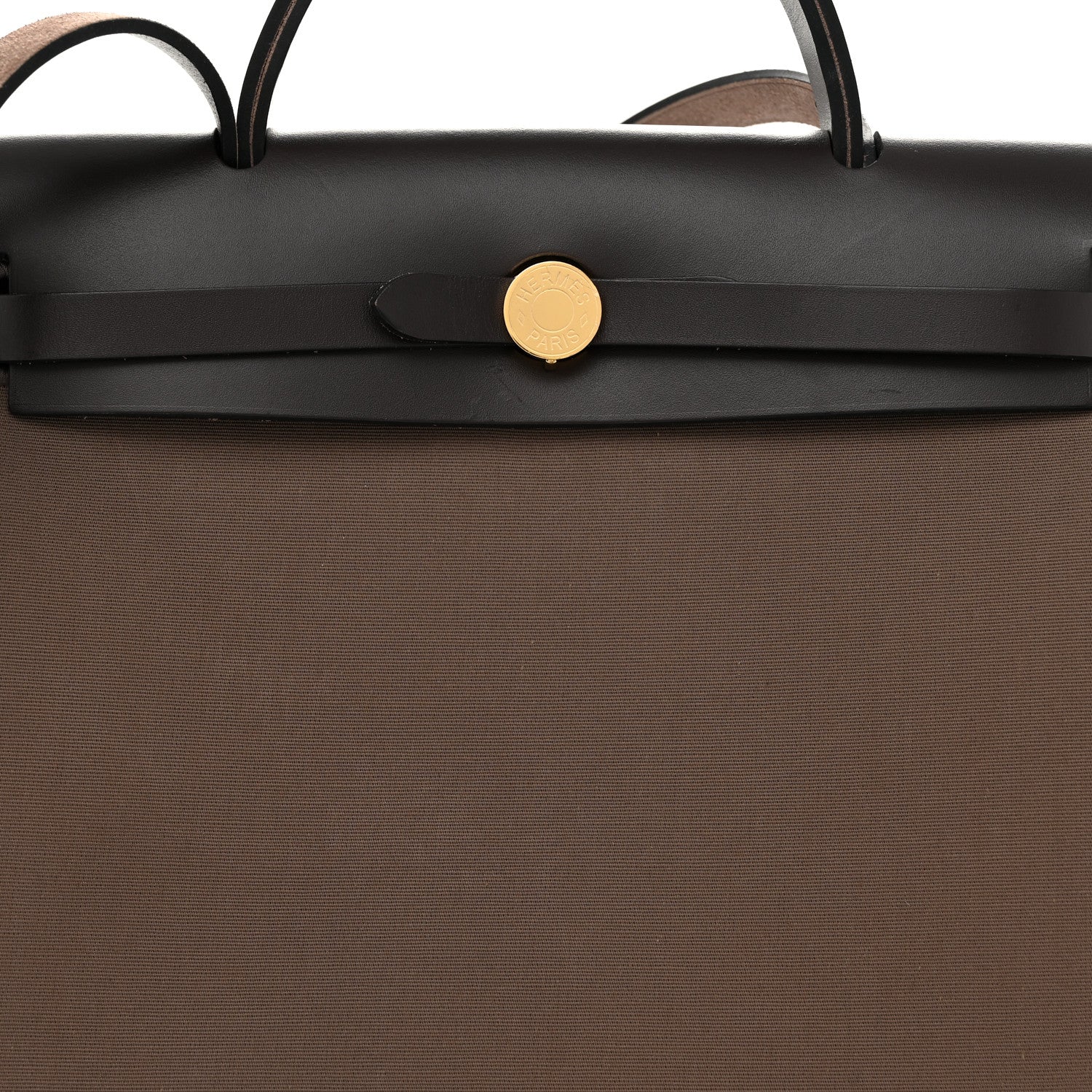 Hermes Vache Hunter Toile Herbag Zip Retourne 31 PM  Etoupe Ebene 9 of 11