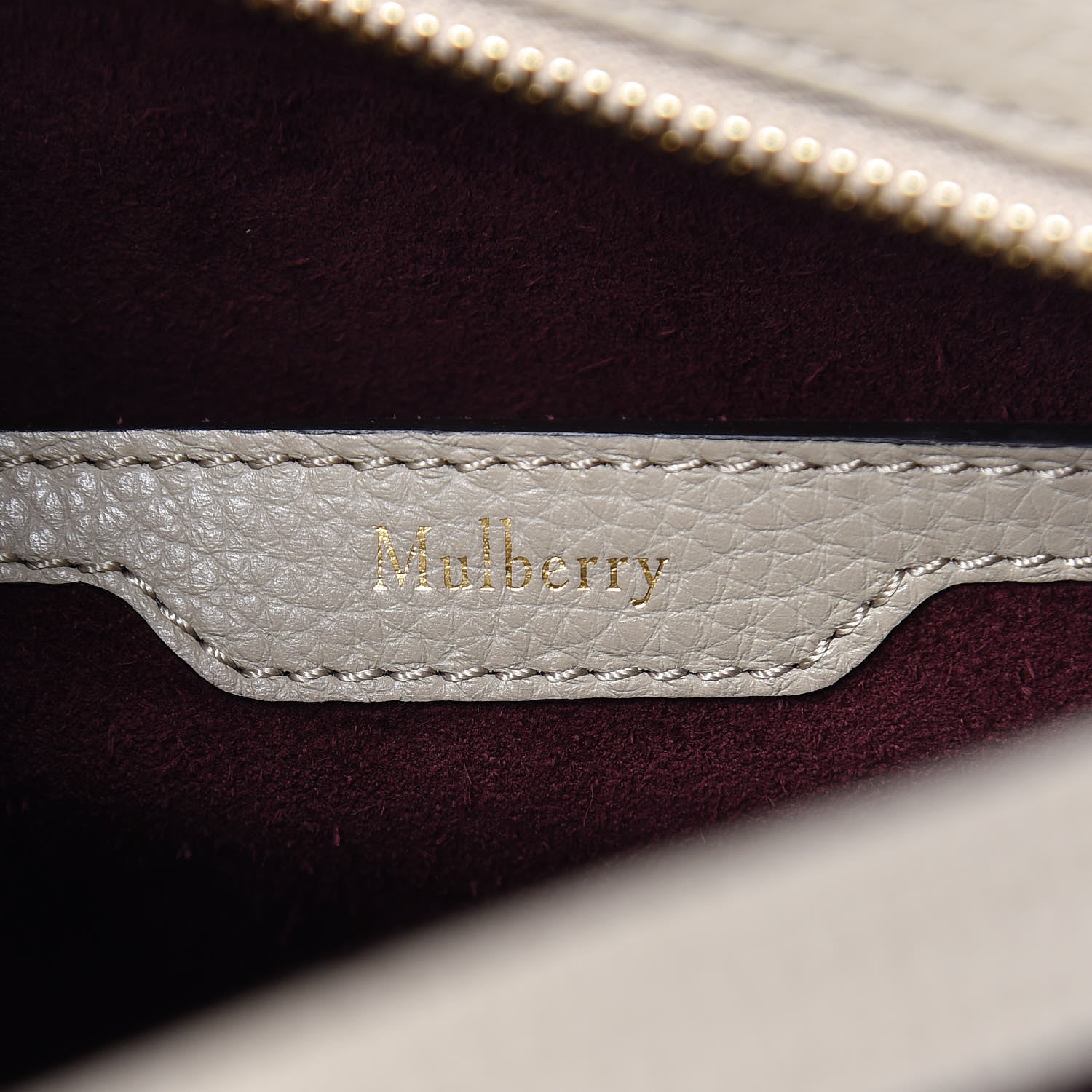 Mulberry Classic Grain Small Bayswater Zip Tote Dune 6 of 9