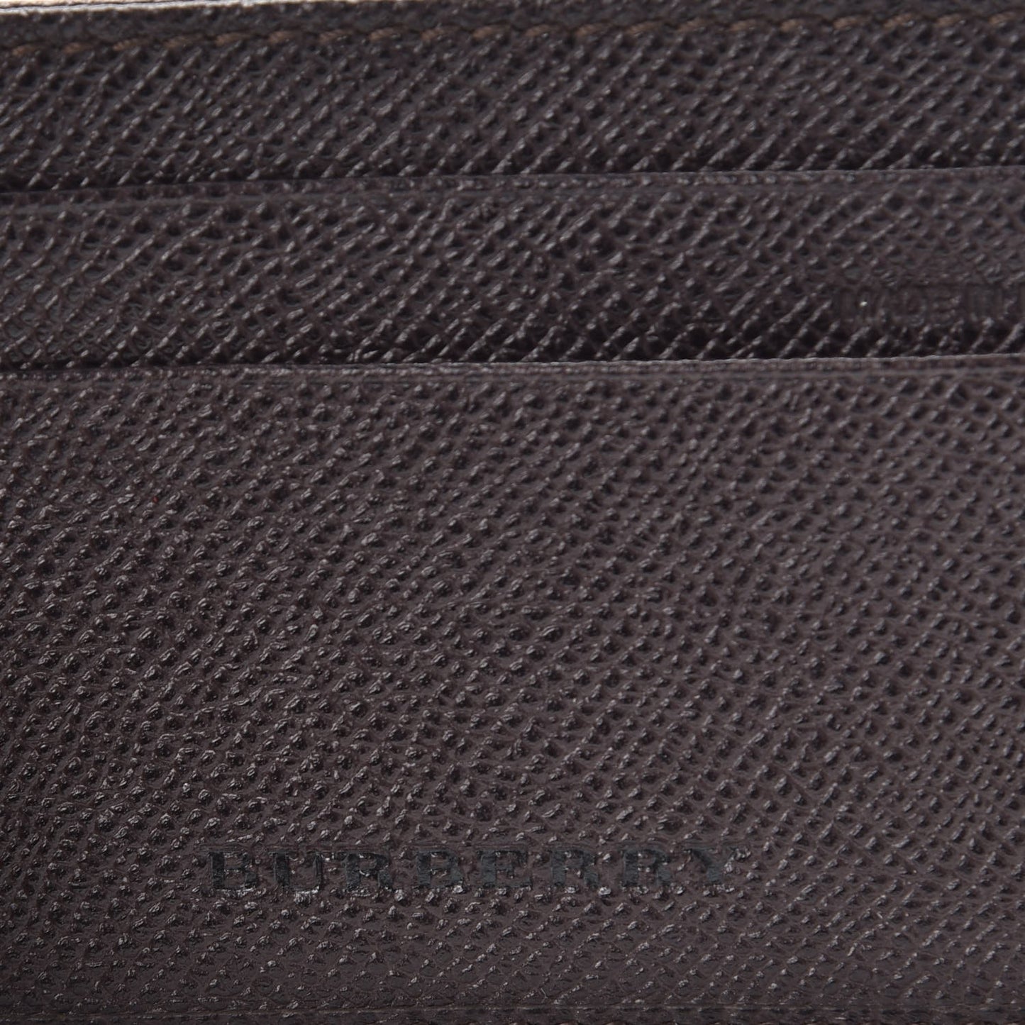 Grained Calfskin Credit Card Case Ebony
