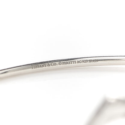 Tiffany Sterling Silver Elsa Peretti Open Heart Bangle 4 of 5