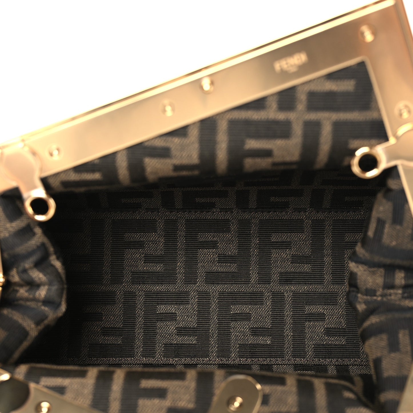 Shiny Nappa Small Fendi First Ghiaia
