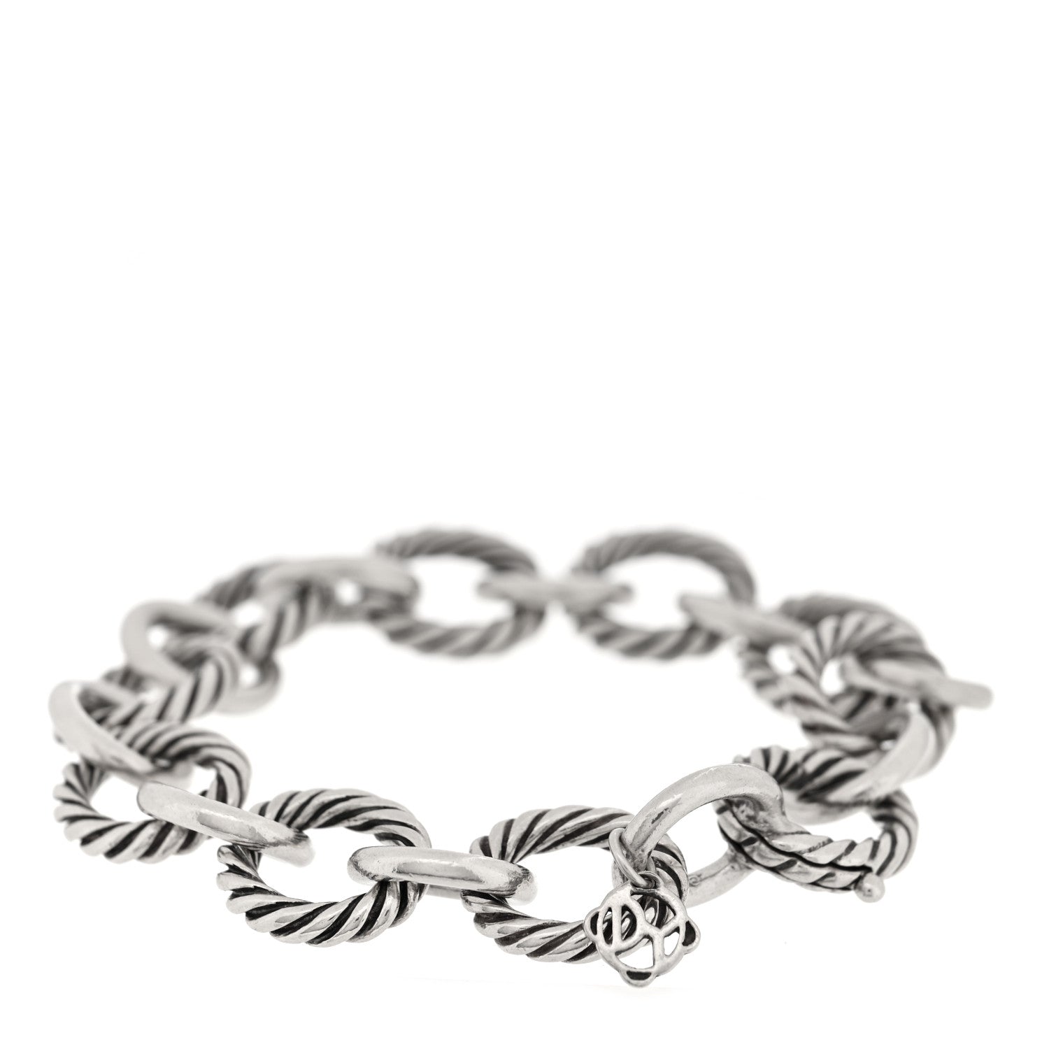 David Yurman Sterling Silver 12mm Large Oval Link Bracelet 2 of 3