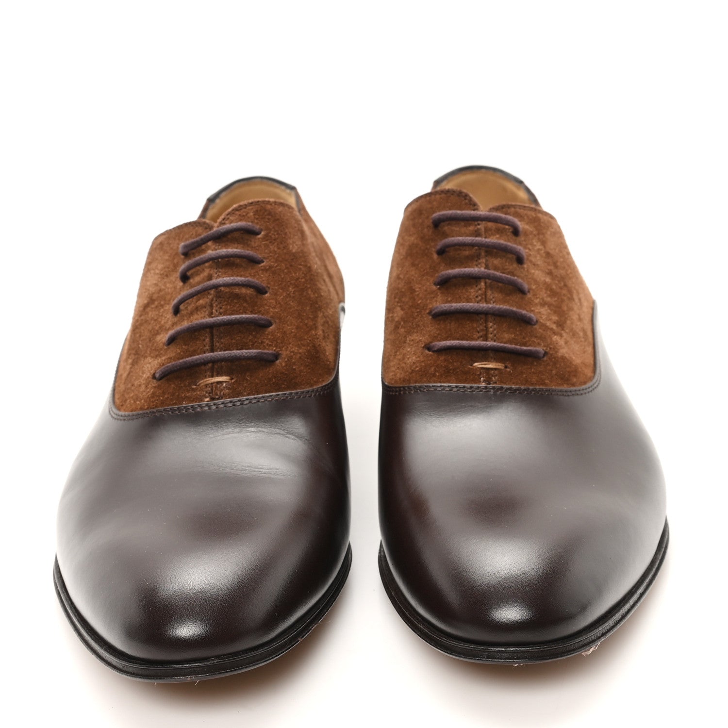 Gucci Waxed Calfskin Suede Supersoft Mens Lace Up Loafers 9.5 Cocoa Brown Sugar 3 of 10