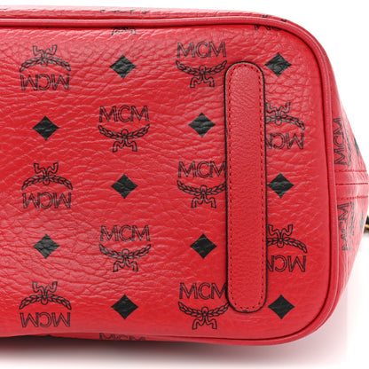 MCM Visetos Medium Liz Reversible Shopper Tote Ruby Red 20 of 26
