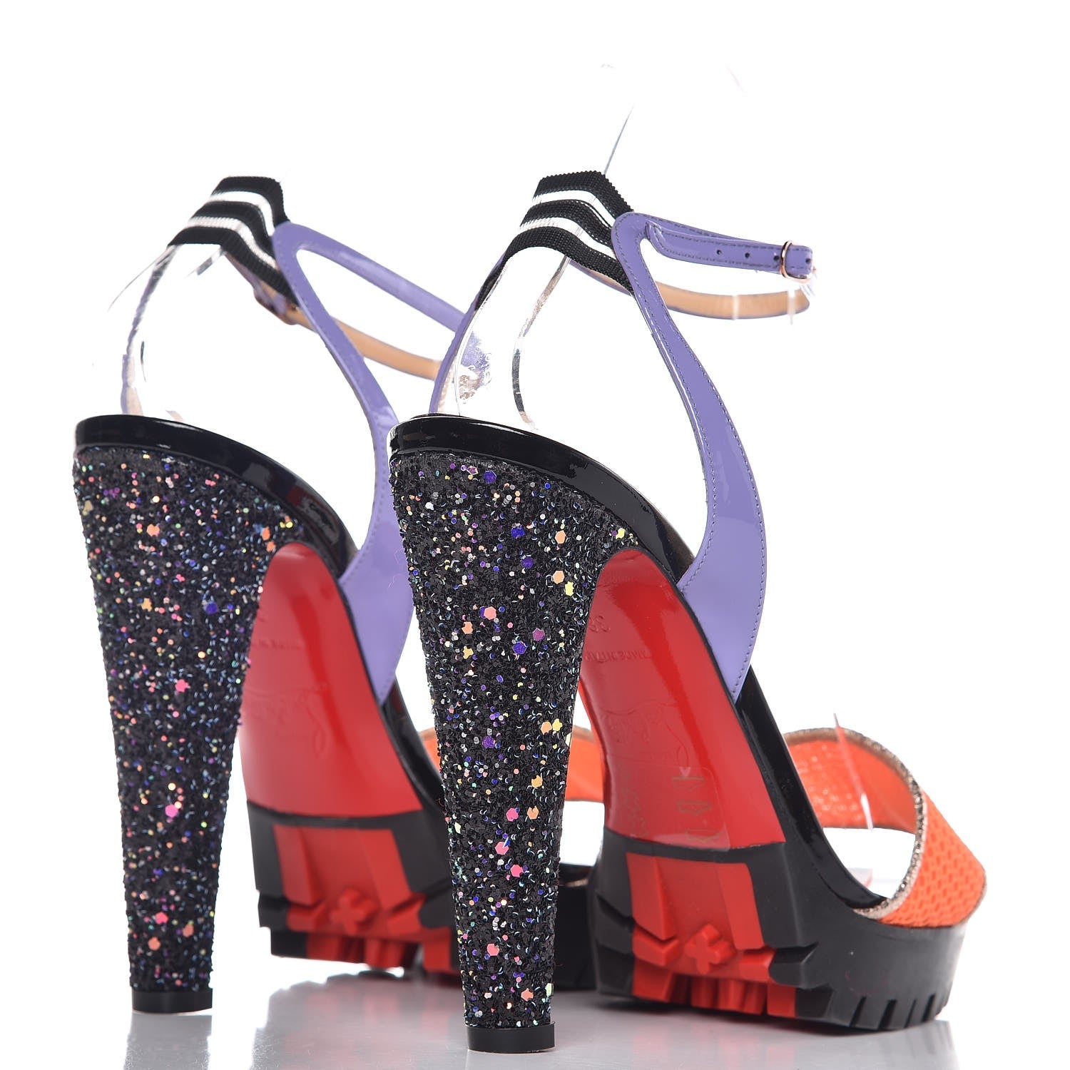 Christian Louboutin Mesh Patent Volumetric 120 Sandals 38 Sunset 4 of 8