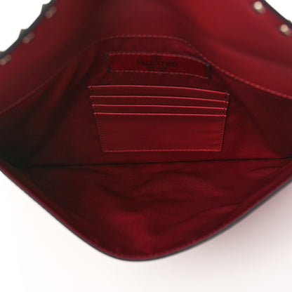 Valentino Garavani Vitello Large Rockstud Envelope Clutch Rubino 5 of 6