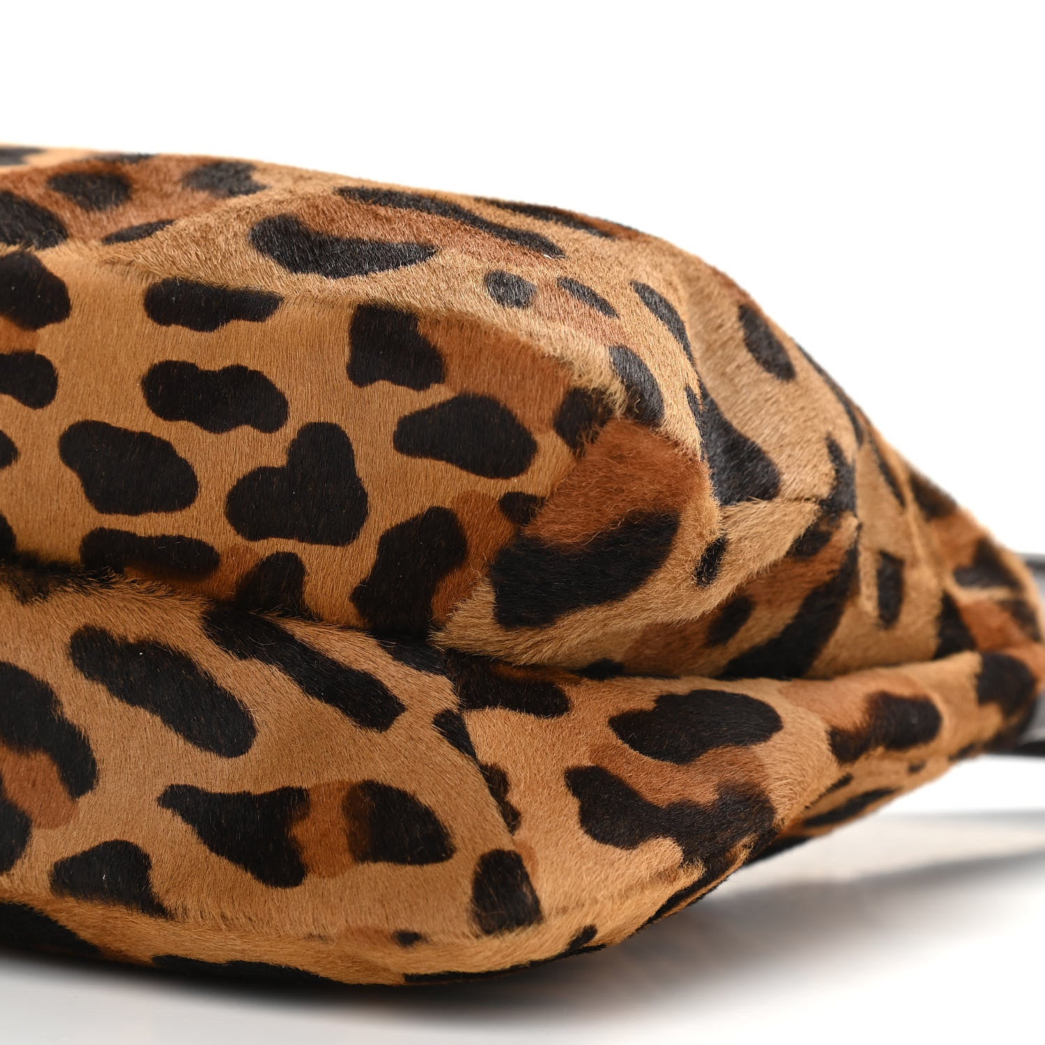 Prada Calf Hair Leopard Print Hobo Miele Moro 11 of 14