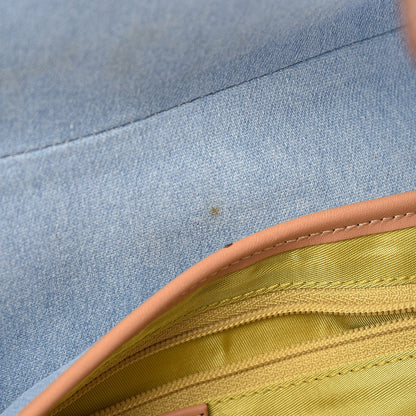 Christian Dior Denim Calfskin Saddle Bag Light Blue 11 of 12