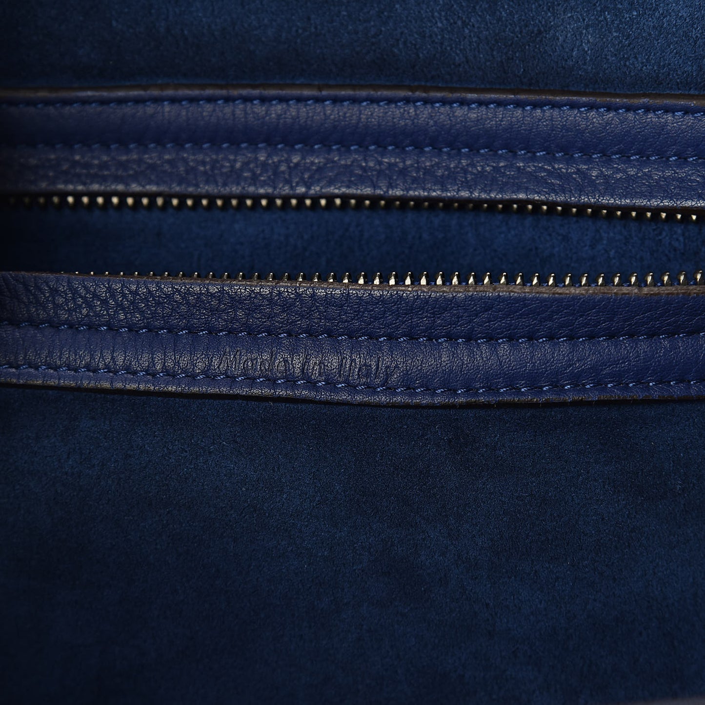 Drummed Calfskin Medium Phantom Luggage Indigo