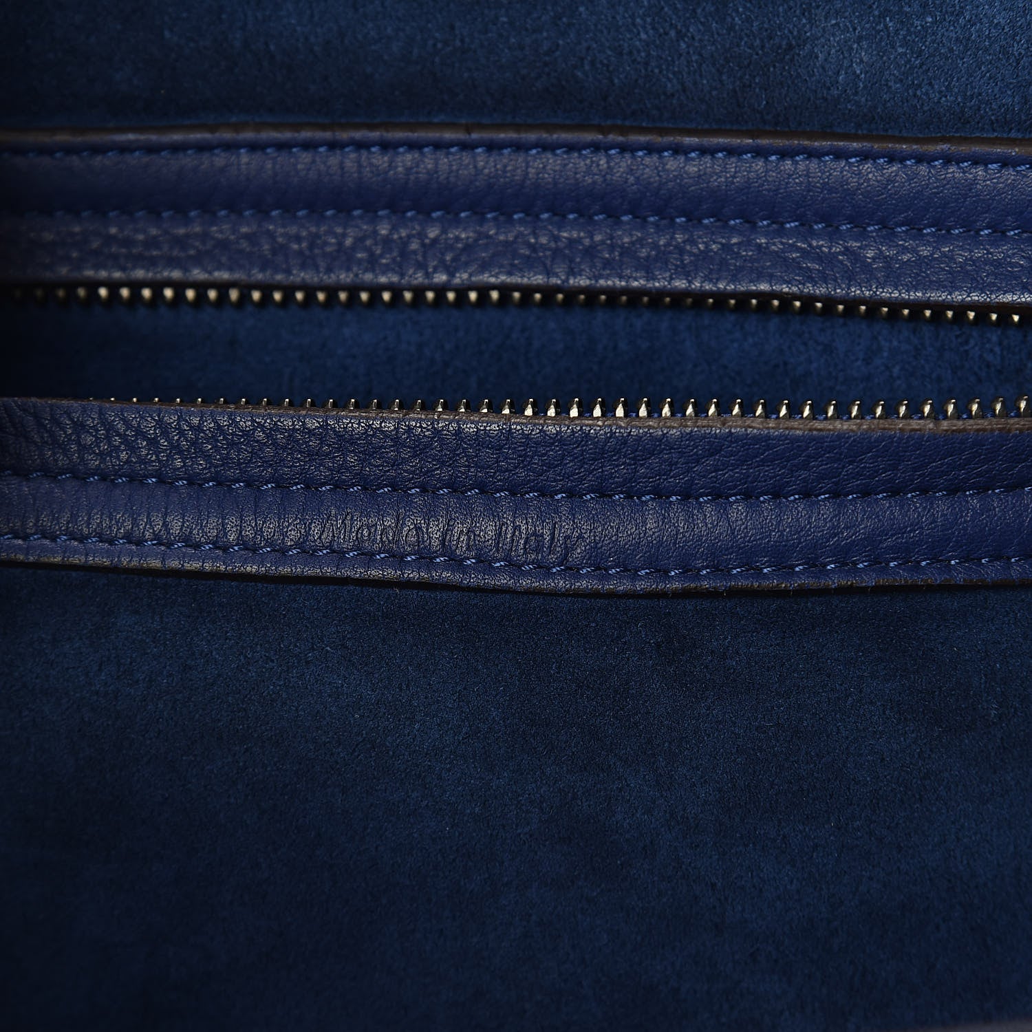 Celine Drummed Calfskin Medium Phantom Luggage Indigo 6 of 9