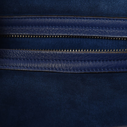 Celine Drummed Calfskin Medium Phantom Luggage Indigo 6 of 9