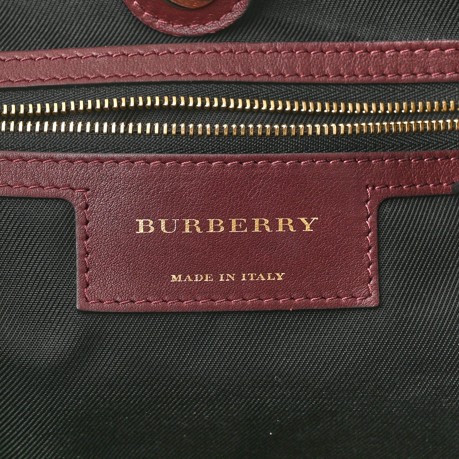 Burberry House Check Small Canterbury Tote Burgundy 6 of 12