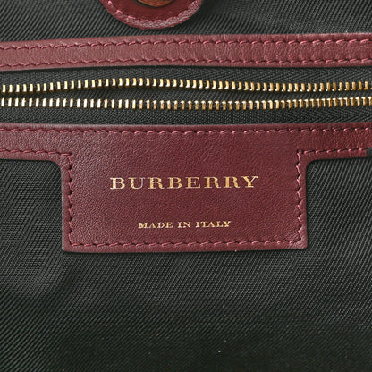 Burberry House Check Small Canterbury Tote Burgundy 6 of 12